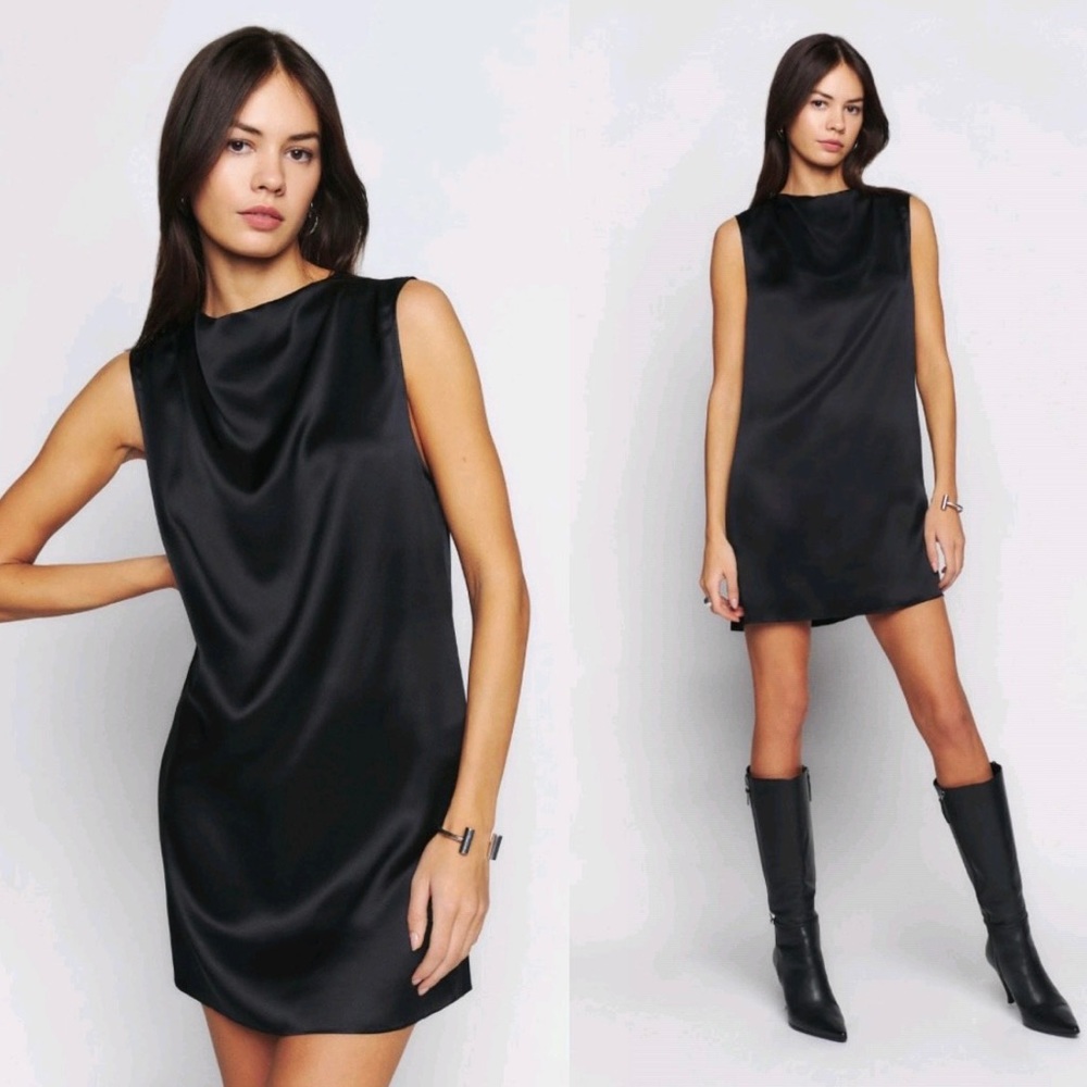 NEW w/tags - Black Silk Dress | 100% Silk Black Dress | Black Dress | Size S